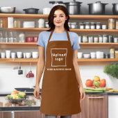 Bedrijfsnaam en Logo op Schort van bruin polyester