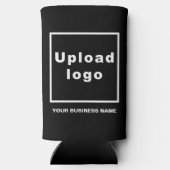 Bedrijfsnaam en Logo op Seltzer Can Black koeler (Achterkant)