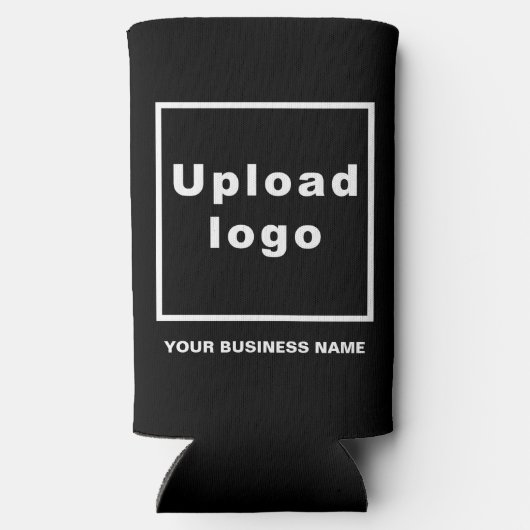 Bedrijfsnaam en Logo op Seltzer Can Black koeler (Achterkant)