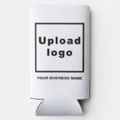 Bedrijfsnaam en Logo op Seltzer Can White Koooler Seltzer Blikjeskoeler (Achterkant)