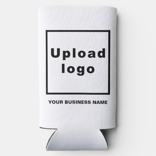 Bedrijfsnaam en Logo op Seltzer Can White Koooler Seltzer Blikjeskoeler (Achterkant)