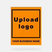 Bedrijfsnaam en Logo op Sinaasappel Acryl Teken Acryl Bord (Voorkant)