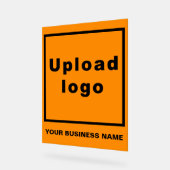 Bedrijfsnaam en Logo op Sinaasappel Acryl Teken Acryl Bord (Hoek)