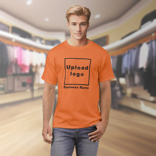 Bedrijfsnaam en Logo op Sinaasappel T-Shirt