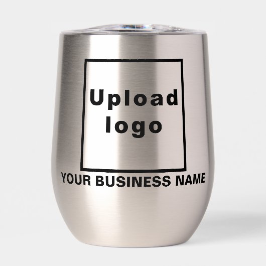 Bedrijfsnaam en Logo op Stainless Wine Tumbler (Voorkant)