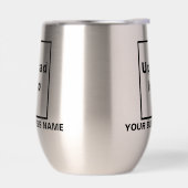 Bedrijfsnaam en Logo op Stainless Wine Tumbler (Links)