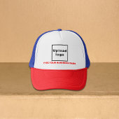 Bedrijfsnaam en Logo op veelkleurige Trucker Hat Trucker Pet