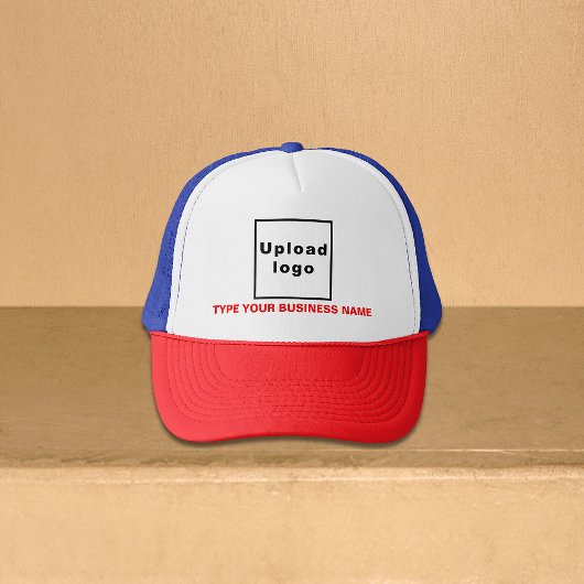 Bedrijfsnaam en Logo op veelkleurige Trucker Hat Trucker Pet
