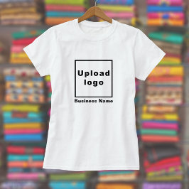 Bedrijfsnaam en Logo op Vrouwen Wit T-shirt
