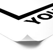 Bedrijfsnaam en Logo op White Square Glossy Perfect Poster (Hoek)