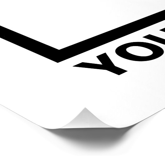 Bedrijfsnaam en Logo op White Square Glossy Perfect Poster (Hoek)