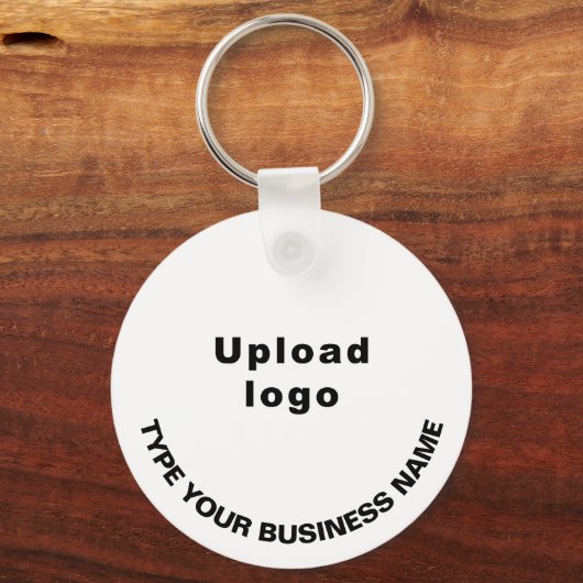 Bedrijfsnaam en Logo op wit aluminium Sleutelhanger (Achterkant)