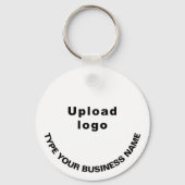 Bedrijfsnaam en Logo op wit aluminium Sleutelhanger (Achterkant)