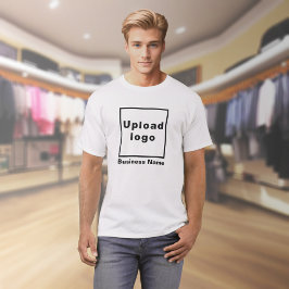Bedrijfsnaam en Logo op Wit T-Shirt