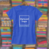 Bedrijfsnaam en Logo op Women's Royal Blue T-shirt