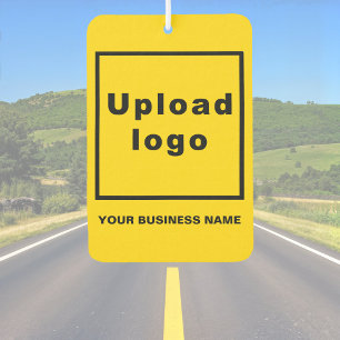 Bedrijfsnaam en Logo op Yellow Air Freshener Luchtverfrisser