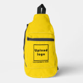 Bedrijfsnaam en Logo op Yellow Sling Bag (Voorkant)