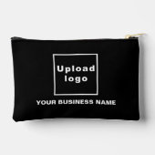 Bedrijfsnaam en Logo op zwart klein zakje Etui (Achterkant)