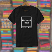 Bedrijfsnaam en Logo op zwart T-shirt