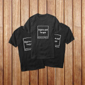 Bedrijfsnaam en Logo op zwart T-shirt
