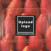 Bedrijfsnaam en Logo op zwarte pleister Labels