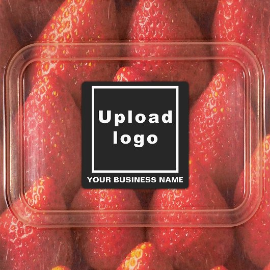 Bedrijfsnaam en Logo op zwarte pleister Labels