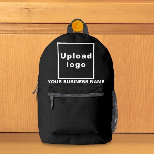 Bedrijfsnaam en Logo op zwarte rugzak
