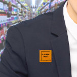 Bedrijfsnaam en Logo Oranje Square Button<br><div class="desc">Vierkante knoop die u kunt aanpassen om uw bedrijfsnaam en logo te zetten. U kunt deze knoop als uniform toebehoren van uw personeel gebruiken. U kunt het ook gebruiken als verpakkingsaccessoire. U kunt het in uw marketing materialen ook opnemen om uw zaken te adverteren of uw merknaam aan uw klanten...</div>