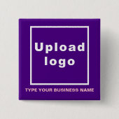 Bedrijfsnaam en Logo Paarse Square Button (Voorkant)
