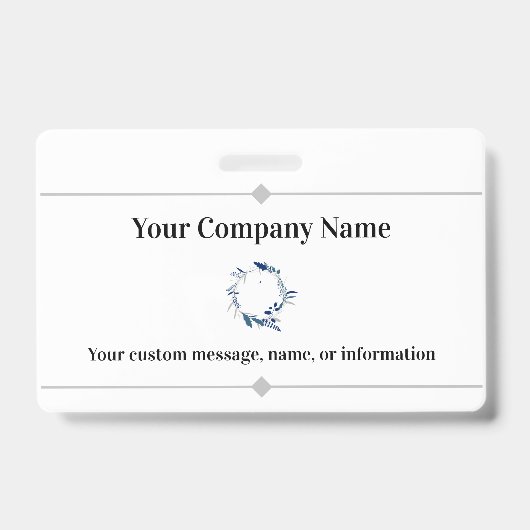 Bedrijfsnaam en Logo Professional Badge (Voorzijde)