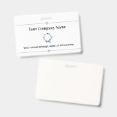 Bedrijfsnaam en Logo Professional Badge (Voor- en achterkant)