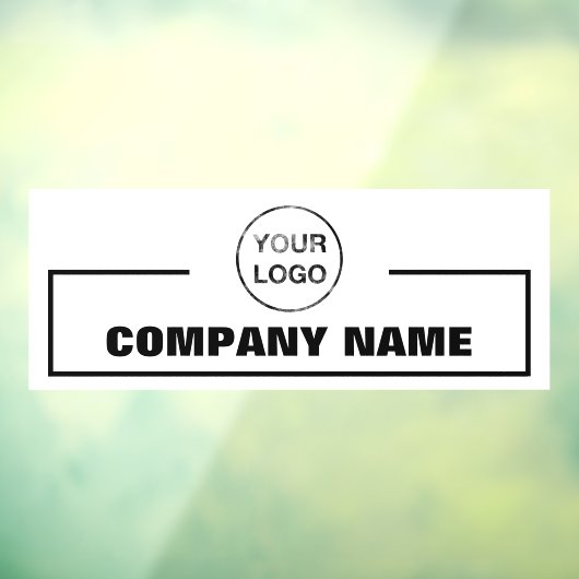Bedrijfsnaam en logo raamsticker (Vel 3)