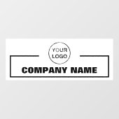 Bedrijfsnaam en logo raamsticker (Vel)