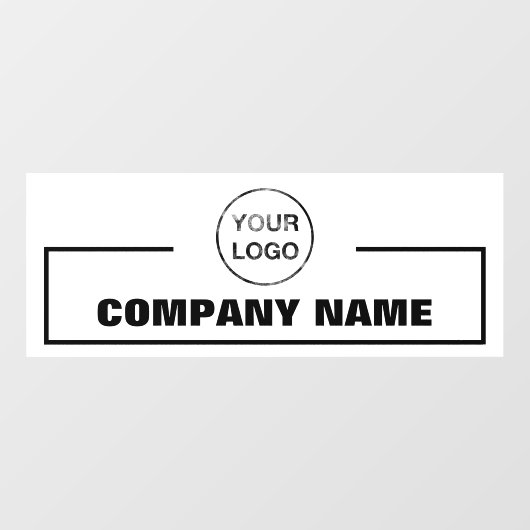 Bedrijfsnaam en logo raamsticker (Vel)