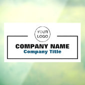 Bedrijfsnaam en logo raamsticker (Vel 3)