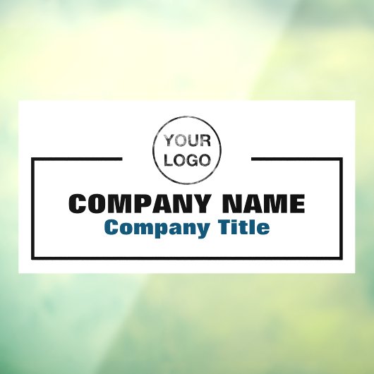 Bedrijfsnaam en logo raamsticker (Vel 3)