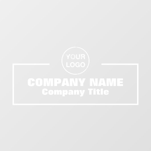 Bedrijfsnaam en logo raamsticker (Vel)