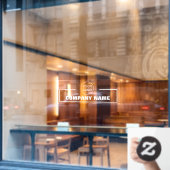 Bedrijfsnaam en Logo Raamsticker (Cafe Raam)