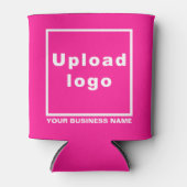 Bedrijfsnaam en Logo roze Koelbox Blikjeskoeler (Voorkant)
