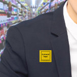 Bedrijfsnaam en Logo Yellow Square Button<br><div class="desc">Vierkante knoop die u kunt aanpassen om uw bedrijfsnaam en logo te zetten. U kunt deze knoop als uniform toebehoren van uw personeel gebruiken. U kunt het ook gebruiken als verpakkingsaccessoire. U kunt het in uw marketing materialen ook opnemen om uw zaken te adverteren of uw merknaam aan uw klanten...</div>