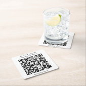 Bedrijfsnaam en QR-code menu Kartonnen Onderzetters (Insitu)