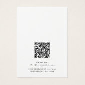 Bedrijfsnaam en QR Code Oorbellen Display Kaart (Achterkant)