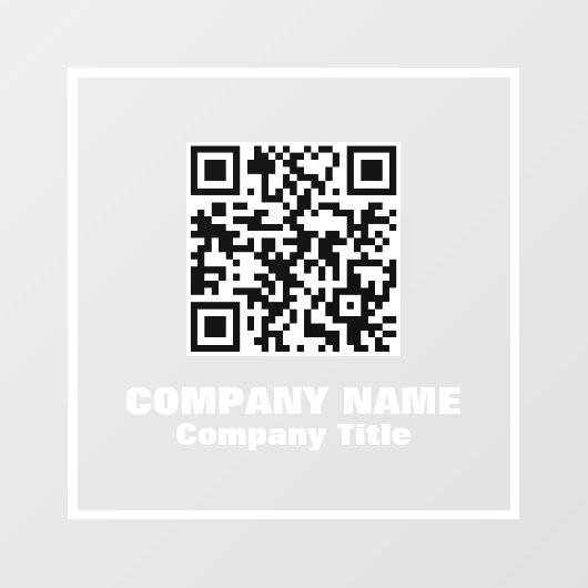 Bedrijfsnaam en QR-code Raamsticker (Vel)