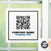 Bedrijfsnaam en QR-code Raamsticker (Huis)