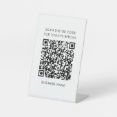 Bedrijfsnaam en QR-codenummer Reclamebord Met Voetstuk (Voorkant)