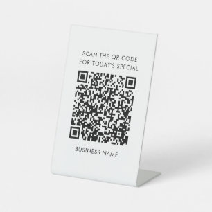 Bedrijfsnaam en QR-codenummer Reclamebord Met Voetstuk