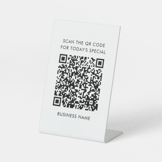 Bedrijfsnaam en QR-codenummer Reclamebord Met Voetstuk (Voorkant)