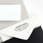 Bedrijfsnaam en retouradres van de onderneming  zelfinktende stempel