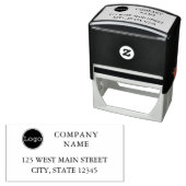 Bedrijfsnaam en retouradres zelfinktkussen stempel (In situ)