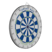 Bedrijfsnaam en Slogan Kantoor game Room Blue/Gree Dartbord (Voorkant Links)
